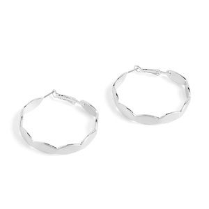 WHISPERS NEW Fancy Silver Hoop Earrings (524) Pair | Set of 2